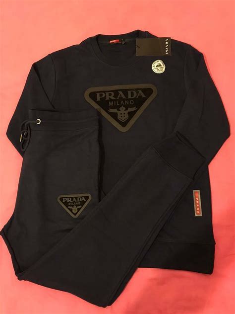 prada mens knitwear|prada tracksuit men's uk.